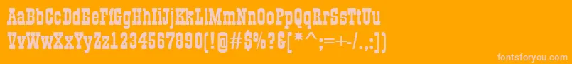 AGildiaBold Font – Pink Fonts on Orange Background