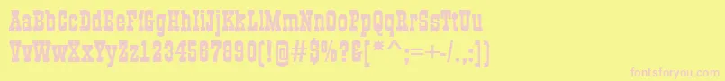 AGildiaBold Font – Pink Fonts on Yellow Background