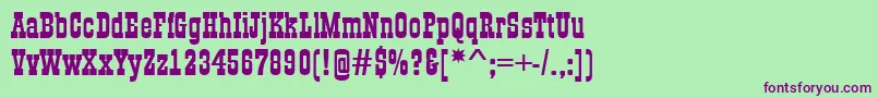 AGildiaBold Font – Purple Fonts on Green Background