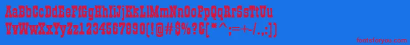 AGildiaBold Font – Red Fonts on Blue Background