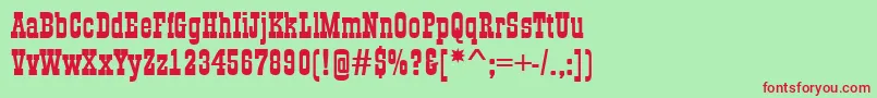 AGildiaBold Font – Red Fonts on Green Background