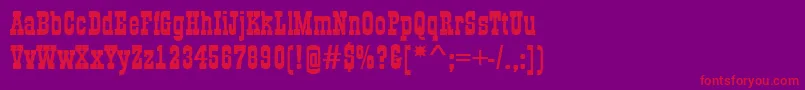 AGildiaBold Font – Red Fonts on Purple Background