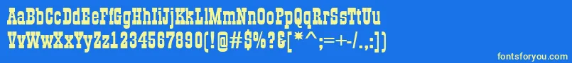 AGildiaBold Font – Yellow Fonts on Blue Background