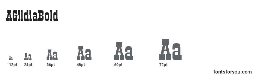 AGildiaBold Font Sizes