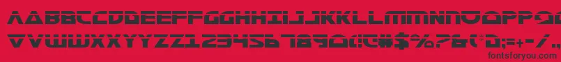 Шрифт MorseNkCondensedLaser – чёрные шрифты на красном фоне