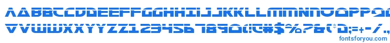 フォントMorseNkCondensedLaser – 白い背景に青い文字