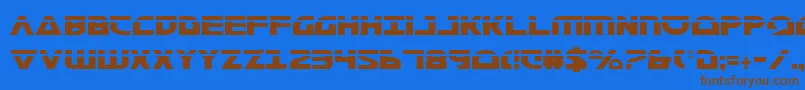 Lisätietoja MorseNkCondensedLaser-fontista MorseNkCondensedLaser-fontti – ruskeat fontit sinisellä taustalla