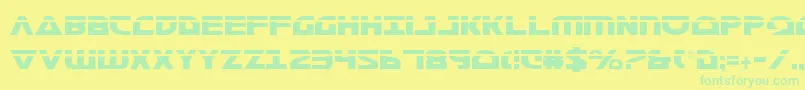 Police MorseNkCondensedLaser – polices vertes sur fond jaune
