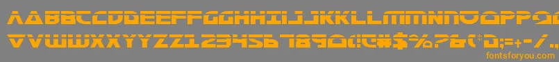 MorseNkCondensedLaser Font – Orange Fonts on Gray Background
