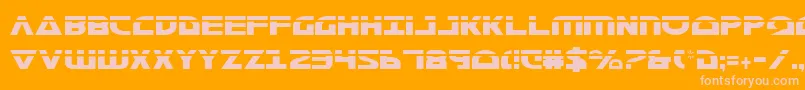 Fonte MorseNkCondensedLaser – fontes rosa em um fundo laranja