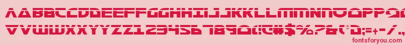 MorseNkCondensedLaser Font – Red Fonts on Pink Background