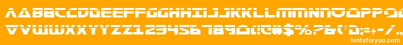 MorseNkCondensedLaser Font – White Fonts on Orange Background