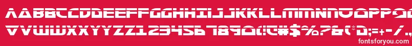 MorseNkCondensedLaser Font – White Fonts on Red Background
