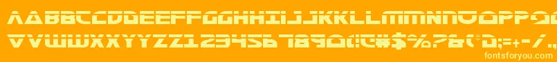 MorseNkCondensedLaser Font – Yellow Fonts on Orange Background