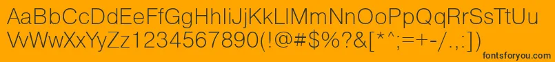 Pragmaticalightctt Font – Black Fonts on Orange Background