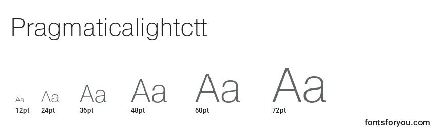 Размеры шрифта Pragmaticalightctt
