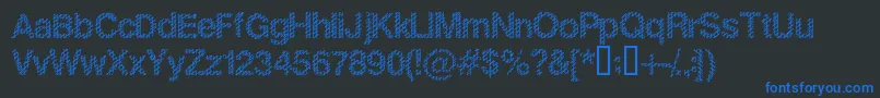 SlangKing Font – Blue Fonts on Black Background