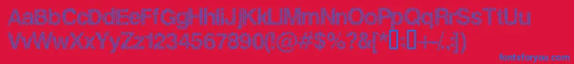 SlangKing Font – Blue Fonts on Red Background