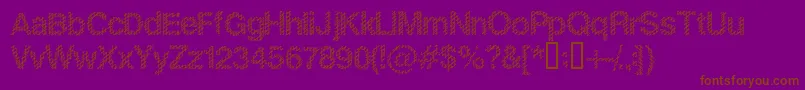Fonte SlangKing – fontes marrons em um fundo roxo