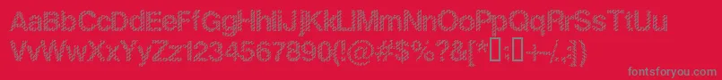 SlangKing Font – Gray Fonts on Red Background