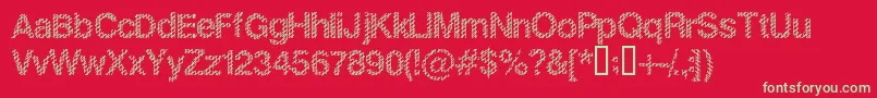 SlangKing Font – Green Fonts on Red Background