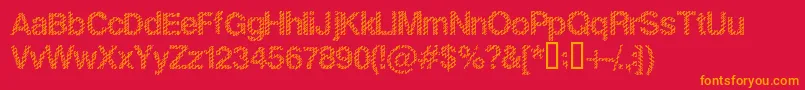 SlangKing Font – Orange Fonts on Red Background