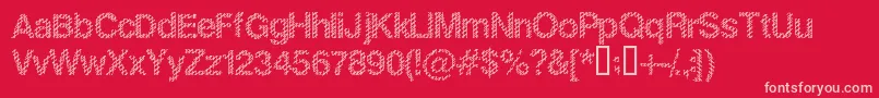 SlangKing Font – Pink Fonts on Red Background