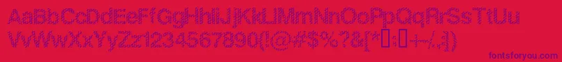 SlangKing Font – Purple Fonts on Red Background