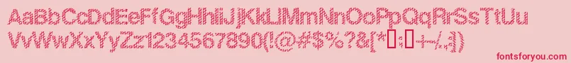 SlangKing Font – Red Fonts on Pink Background