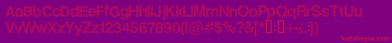 SlangKing-Schriftart – Rote Schriften auf violettem Hintergrund