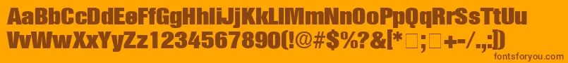 En savoir plus sur la police ChoqueDisplayCondensedSsiBoldCondensed Police ChoqueDisplayCondensedSsiBoldCondensed – polices brunes sur fond orange