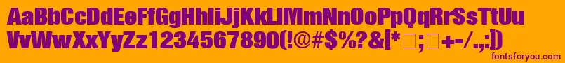 ChoqueDisplayCondensedSsiBoldCondensed Font – Purple Fonts on Orange Background