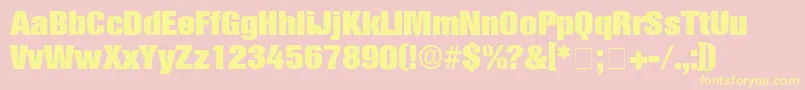 ChoqueDisplayCondensedSsiBoldCondensed Font – Yellow Fonts on Pink Background