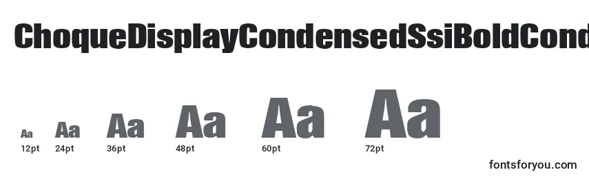 ChoqueDisplayCondensedSsiBoldCondensed Font Sizes