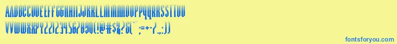 Devilsummonerhalf Font – Blue Fonts on Yellow Background