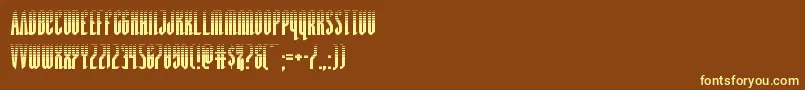 Devilsummonerhalf Font – Yellow Fonts on Brown Background