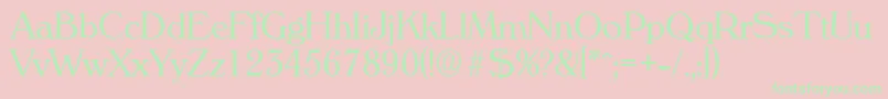 VeronaLight Font – Green Fonts on Pink Background