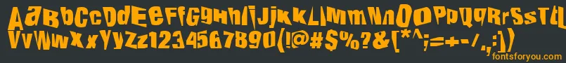 Petroleum Font – Orange Fonts on Black Background