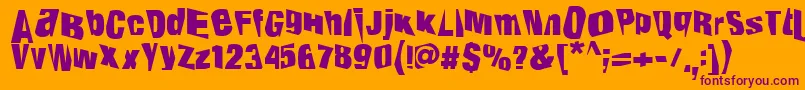 Petroleum Font – Purple Fonts on Orange Background