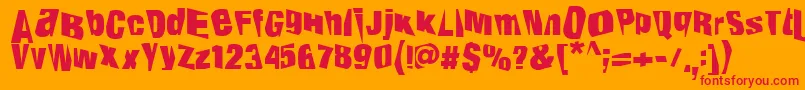 Petroleum Font – Red Fonts on Orange Background