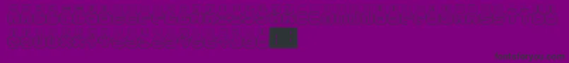 PunchedOut-fontti – mustat fontit violetilla taustalla