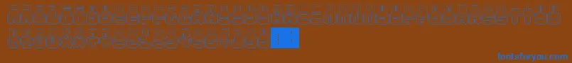 Шрифт PunchedOut – синие шрифты на коричневом фоне