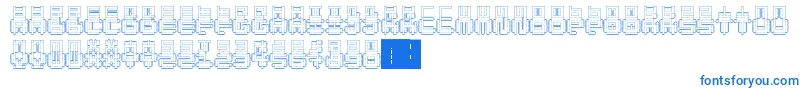 Шрифт PunchedOut – синие шрифты на белом фоне