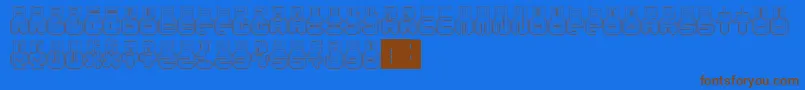 Шрифт PunchedOut – коричневые шрифты на синем фоне