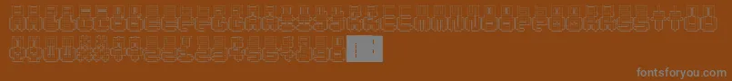 Шрифт PunchedOut – серые шрифты на коричневом фоне