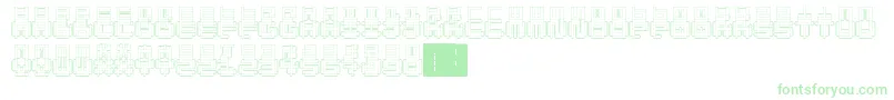 PunchedOut-fontti – vihreät fontit valkoisella taustalla