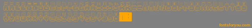 Шрифт PunchedOut – оранжевые шрифты на сером фоне