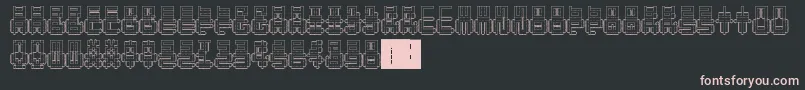 PunchedOut-fontti – vaaleanpunaiset fontit mustalla taustalla