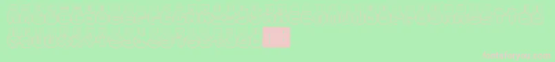 PunchedOut-fontti – vaaleanpunaiset fontit vihreällä taustalla