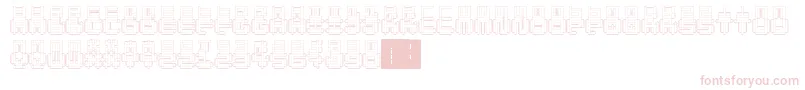 PunchedOut-fontti – vaaleanpunaiset fontit valkoisella taustalla
